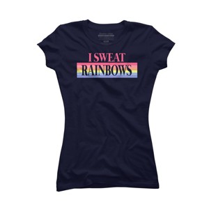 Junior's Design By Humans Rainbow Sweat By ChinUp T-Shirt - 1 of 3
