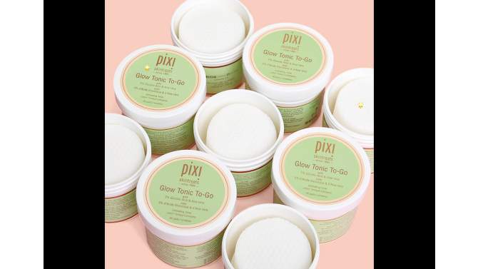 Pixi By Petra Glow Tonic To-Go Exfoliating Toner Pads - 60ct/3.8oz, 2 of 8, play video
