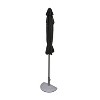 9' x 4.5' Lanai Half Patio Umbrella Black - Island Umbrella: Steel Frame, Water & UV Resistant - 4 of 4