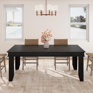 Coucheta 71" Farmhouse Dining Table for 6-8, Rustic Long Wood Kitchen Table with Sturdy Wooden Frame, Large Rectangular for Dining Room - 1 of 4