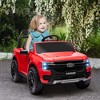 Qaba Ford Ranger Licensed 12V Kids Ride on Car, Kids Electric Car with Remote, Spring Suspension, Toy Storage, LED Headlights, Music Horn, Red - 2 of 4