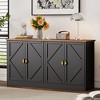 Bella Depot 59" Modern Storage Wooden 4 Doors Cabinet Buffet Sideboard For Living Room,Dining Room - 2 of 4