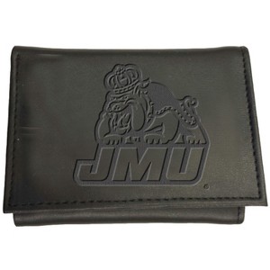 Evergreen NCAA James Madison Dukes Black Leather Trifold Wallet Officially Licensed with Gift Box - 1 of 1