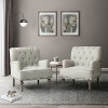 Set of 2 Naida Armchair with Carved Legs | ARTFUL LIVING DESIGN - 2 of 4
