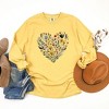 Simply Sage Market Women's Heart Floral Long Sleeve Garment Dyed Tee - 3 of 4