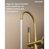 YAWWALK Double Handle Floor-Mounted Freestanding Tub Faucet with Hand Shower - 4 of 4