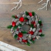 Northlight 10" Unlit Pine Cones with Berries and Flowers Artificial Christmas Wreath - 2 of 4