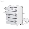 GlasFlength Decorative Storage Cabinets with six drawer , for Living Room, Entryway, Kitchen, White,27.55"*15.74"*40.55" - 2 of 4