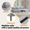 Aukfa Modern 102.4" L-shape Modular Sectional Sofa with Movable Ottoman,4 Seat Upholstery Sofa with Removable Back & Seat - 4 of 4