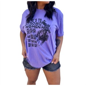 Women's Strong Women Vintage Tee - Illustrated Society - 1 of 3