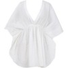 LA LEELA Women's Summer Loose Mini Beachwear Bathing Suit Vacation Plus Size Swimsuit Cover-up Mini for Women L-XL White , Floral - 4 of 4