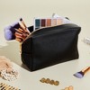 Glamlily 3 Pack Faux Leather Makeup Bag with Zipper, Travel Cosmetic Bags, 3 Neutral Colors - 2 of 4