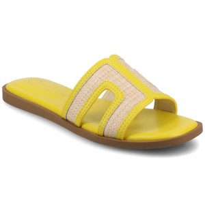 Journee Women's Primah Medium and Wide Width Flat Sandals - 1 of 4