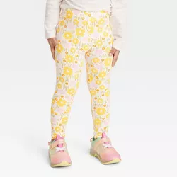 Toddler Girls' Floral Leggings - Cat & Jack™ Off-White