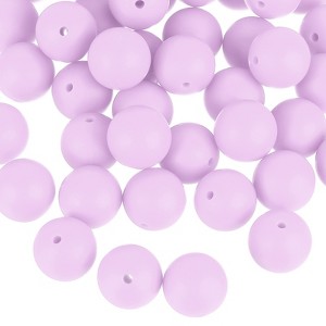 Unique Bargains Round Loose Silicone Beads for DIY Keychain Jewelry Making 50 Pcs - 1 of 4