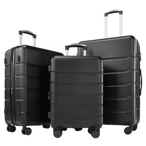 Musment Hardshell Luggage Sets 3 Pieces, Hardside Lightweight Suitcase with Spinner Wheels and TSA Lock,20in24in28in - 1 of 4