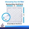Filter King 14x27x0.5 Air Filter | 4-PACK | MERV 8 HVAC Pleated A/C Furnace Filters | MADE IN USA | Actual Size: 14 x 27 x 0.5" - 2 of 4