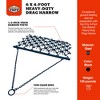 Field Tuff 6 by 4 Foot Tow Behind Heavy Duty Drag Harrow with Powder Coat Paint Finish for Patio, Garden, and Lawn Tractor Attachments, Black - 2 of 4