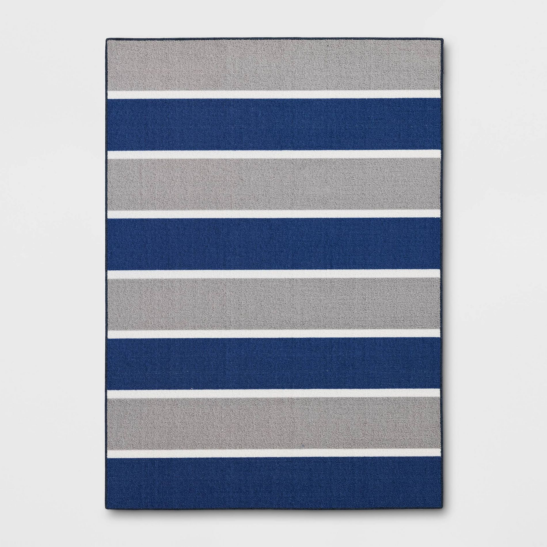 4'x5'6" Rugby Striped Accent Rug Gray/Blue - Room Essentials™