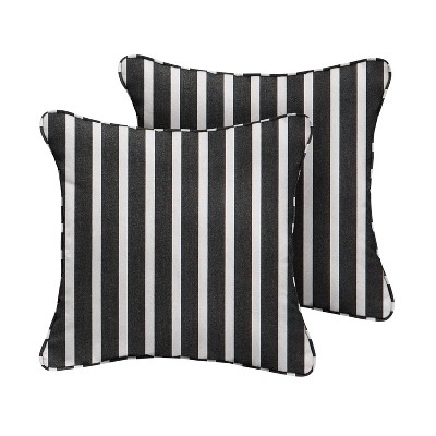 black and white sunbrella pillows