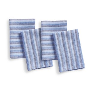 Solino Home Striped Linen Dinner Napkins | Bistro Stripe - 1 of 4