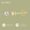 Gilded Lab-Grown Diamond 10KT White Gold & Yellow Gold Stud Earrings for Women, Round Cut, 1/5, 1/4, 1/3, 3/8, 1/2, 3/4, 1 Carat Total Weight - 4 of 4