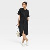 Women's Short Sleeve Linen Midi Shirtdress - A New Day™ - 3 of 3