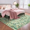 Insect Botanical Washable Rugs for Living Room Non Slip Low Pile Modern Floral Printed Accent Rug Stain Resistant Indoor Carpet - 3 of 4