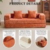 Whisen Sectional Compression Sofa Bed & Floor Futon Couch with Convertible Folding Design, Pillows and Armrests - 2 of 4
