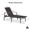 PURPLE LEAF Outdoor Chaise Lounge Chair Set of 2 Patio Pool Lounger Chairs with Wooden Armrest Sunbathing Tanning Recliner for Outside Backyard - 3 of 4