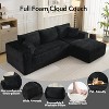 108" L-Shaped Corduroy Sectional Sofa - Plush Modular Couch with Left Chaise, No Assembly Required, Modern Lounge Sofa for Living Room - 4 of 4