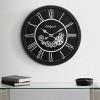 GlasFlength Wall Clocks Non Ticking Clock Digital Wall Clock Silent Vintage Decorative Wall Clocks for Living Room, Black, 30"*3.25"*30" - 2 of 4