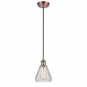 Conesus - 1 Light Cord Hung Mini Pendant In Industrial Style-10 Inches Tall and 6 Inches Wide - 1 of 1