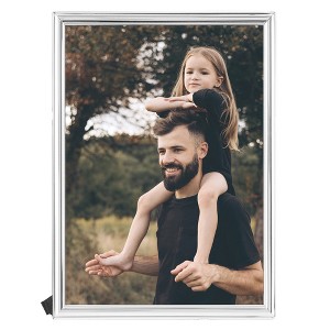 Unique Bargains REGALWOVEN Office Home Tabletop Horizontal and Vertical Smooth Metal Picture Frame 1 Pc - 1 of 4