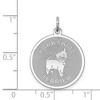 Black Bow Jewelry Sterling Silver Laser Etched Yorkshire Terrier Dog Pendant, 19mm - 4 of 4