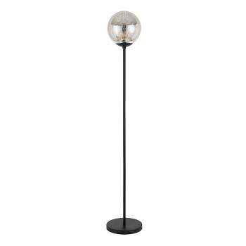 Hampton & Thyme 66" Tall Floor Lamp with Glass Shade Blackened Bronze/Mercury Glass