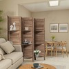 MAYEERTY Freestanding Room Divider, 5.6Ft Wood Privacy Screen with Shelves - 3 of 4