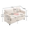 NicBex Loveseat Sofa with Soft Cushion and Side Pocket Modern Upholstered 2 Seater Loveseat Couch for Living Room,Bedroom,Beige - 3 of 4