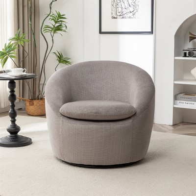 Anybear 29.50W x 31D x 25.50H Modern Swivel Barrel Chair