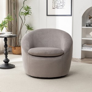 Anybear 29.50W x 31D x 25.50H Modern Swivel Barrel Chair - 1 of 4