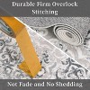 Machine Washable Area Rug, Soft Boho Neutral Geometric Carpet, Stain & Water Resistant Low Pile Faux Wool Rug for Living Room Bedroom Decor - 4 of 4
