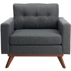 Gneiss Modern Linen Arm Chair - SFV4732A - Slate/Grey - Safavieh Couture - 1 of 4