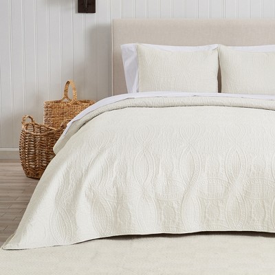 Great Bay Home Pinsonic Medallion Reversible Quilt Set With Shams