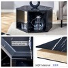 Lyngins Modern Coffee Table, Multi-Hole Design to Give More Storage Space, Stand-Up Design Center Table, Hexagonal Side Table/Sofa Table - 4 of 4