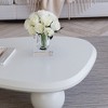KTMBDW Cloud Coffee Table, Cute White Modern Tea Table, Irregular Indoor End Table for Living Room, Free Shape with 3 Legs - 4 of 4