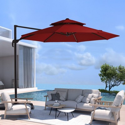 Hyleory 120'' Round Cantilever Umbrella