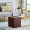 VECELO Folding Storage Ottoman Bench, Versatile Shoestool & Footstool, Bedroom Bench with Storage, Holds up to 660 lb - 4 of 4