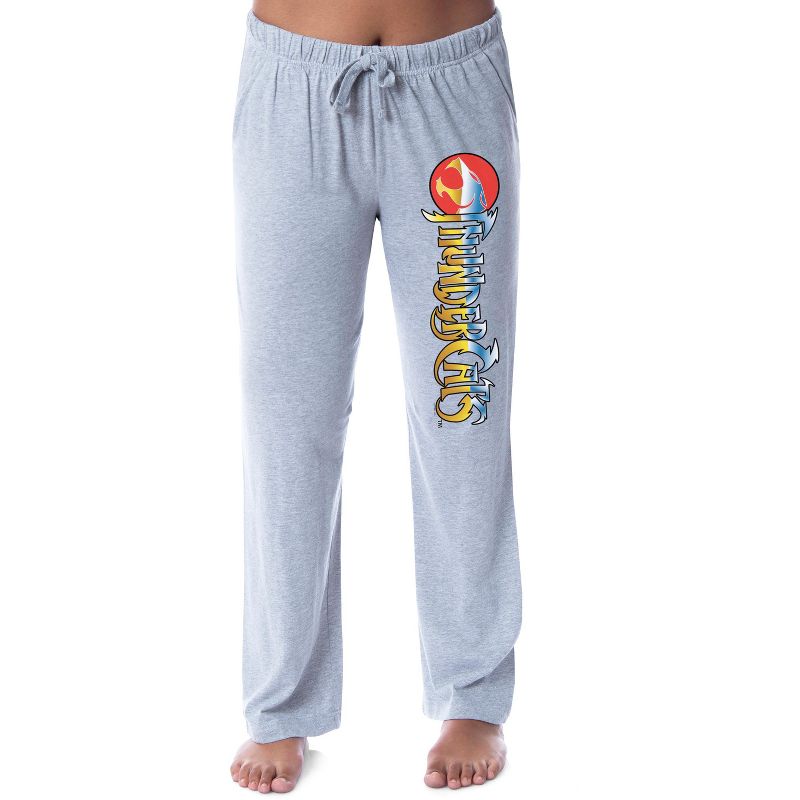 Thundercats Women's Classic Show Title Logo Icon Sleep Pajama Pants Grey, 1 of 4