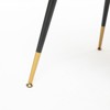 A&A Furniture,Akoya Collection Modern | Contemporary Velvet Upholstered Dining Chair with Nailheads and Gold Tipped Black Metal Legs,Set of 2 - 4 of 4