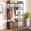 Tribesigns Freestanding Garment Racks, 5-Tier Clothes Organizer Wardrobe Storage Closet - 2 of 4